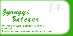 gyongyi balczer business card