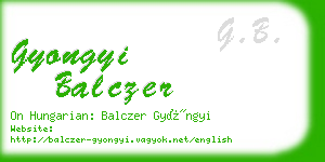 gyongyi balczer business card